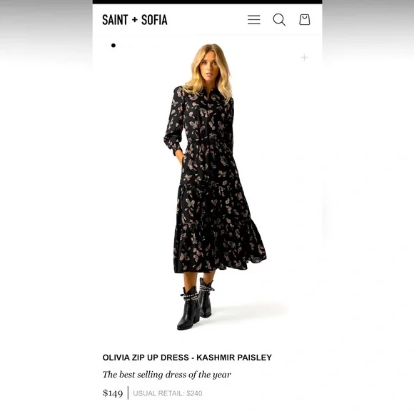 SAINT AND SOFIA’s best selling dress - Sz 12. Orig $240- like new condition. - Picture 6 of 10